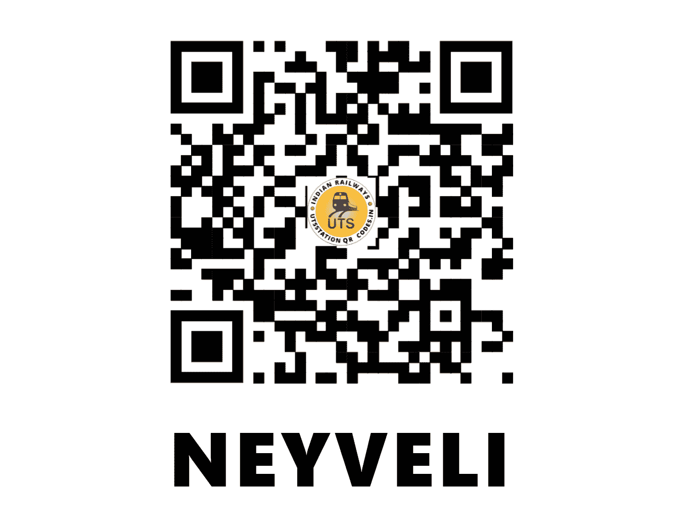 UTS QR Code for NEYVELI - NVL (SR - TAMIL NADU)